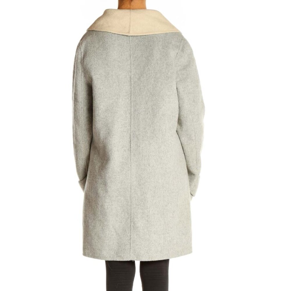 Tahari Gray Shearling Coat - Picture 3 of 3